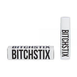 Original Bitchstix lip balm packaging on a white background. Available at Be Charmed