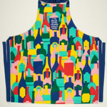 Good Things About Wine apron – cheeky kitchen apron with witty wine design, available at Be Charmed.