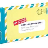 Letters to My Baby book by Chronicle Books – keepsake letter-writing book with 12 prompted letters for parents to write to their baby, ideal baby shower gift or memory keepsake, available at Be Charmed.