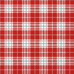 Red and white plaid pattern paper cocktail napkin. Available at Be Charmed. 