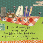 Thankful For cocktail napkins – autumn floral “Be Thankful” design, available at Be Charmed.