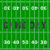 Boston International Game Day Field cocktail napkins featuring a football field design and “Game Day” text on 3‑ply paper, available at Be Charmed.
