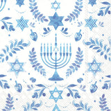 Boston International Hanukkah Cocktail Napkins, triple‑ply festive design—available at Be Charmed.