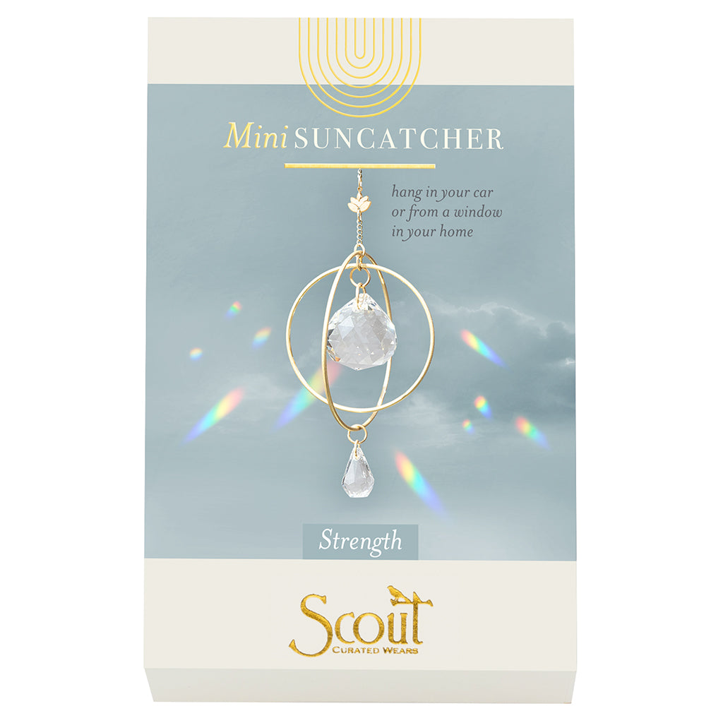 Mini suncatcher with crystal on Scout packaging Available at Be Charmed