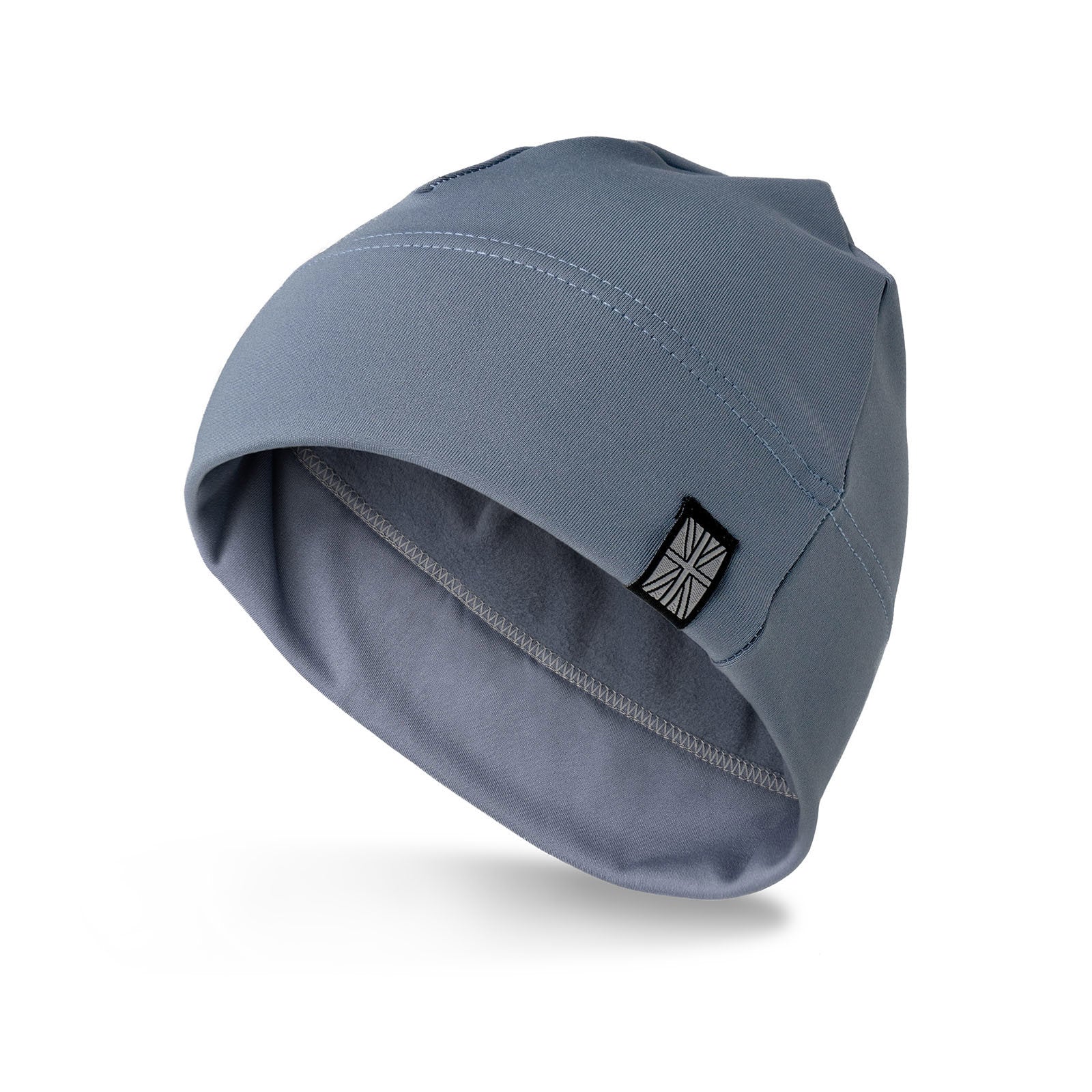 Blue Thermal Tech Beanie – performance-style beanie with lightweight thermal fabric, breathable warmth for active wear or everyday use, available at Be Charmed