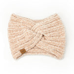 Blush Beyond Soft Chenille Headwarmer – plush chenille knit headband with ultra-soft texture, warm and stylish for cold days, available at Be Charmed