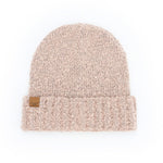 Blush Common Good Recycled Hat – eco-friendly knit beanie made from recycled materials, soft, warm, and sustainably stylish, available at Be Charmed