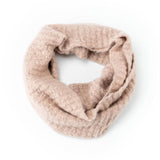 Blush Common Good Recycled Infinity Scarf – soft, loop-style winter scarf made from recycled materials, stylish and eco-friendly, available at Be Charmed