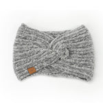 Gray Beyond Soft Chenille Headwarmer – plush chenille knit headband with ultra-soft texture, warm and stylish for cold days, available at Be Charmed