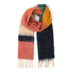 Navy Barcelona Blanket Scarf – oversized, ultra-soft scarf with classic plaid design for layering or travel, adds warmth and style, available at Be Charmed 