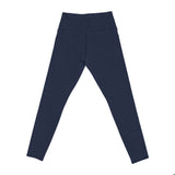 Navy Fleece Lined Leggings – soft, stretchy leggings with warm fleece interior and smooth fit, perfect for layering in cold weather, available at Be Charmed