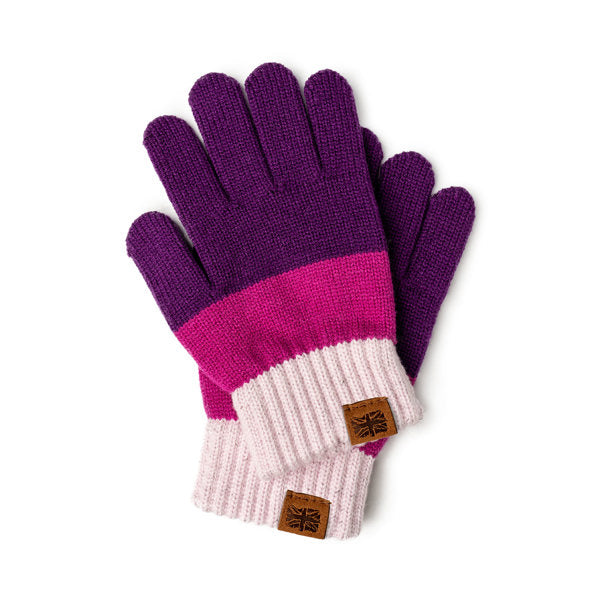 Pink Kid’s Gloves – cozy and stretchy knit gloves with snug fit and full finger coverage to keep children’s hands warm and protected, available at Be Charmed