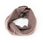Purple Common Good Recycled Infinity Scarf – soft, loop-style winter scarf made from recycled materials, stylish and eco-friendly, available at Be Charmed