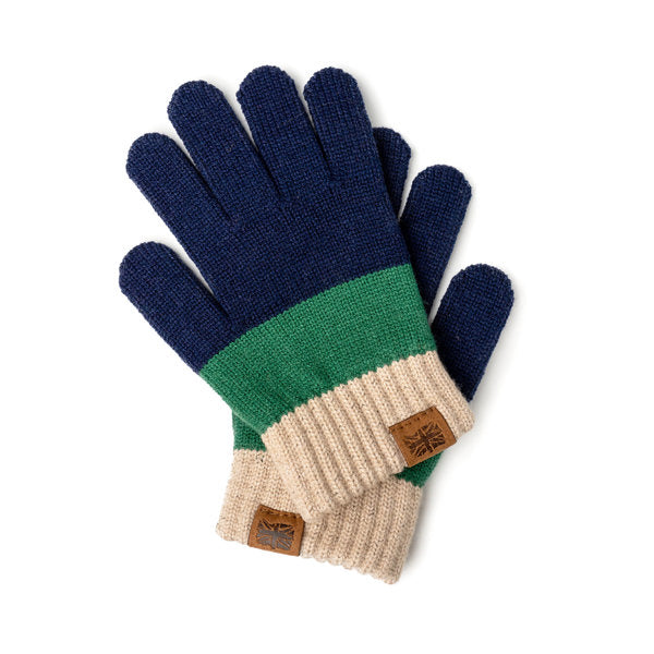 Tan Kid’s Gloves – cozy and stretchy knit gloves with snug fit and full finger coverage to keep children’s hands warm and protected, available at Be Charmed