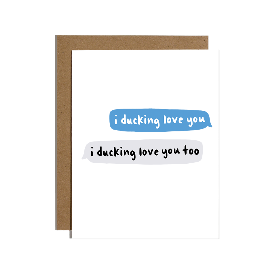 Brittany Paige Ducking Love Friendship Card featuring playful duck illustration and pun “You’re the ducking best!”, available at Be Charmed.