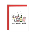 Brittany Paige Holiday Spirit Holiday Card featuring joyful festive design and cheerful lettering, available at Be Charmed.