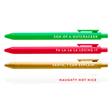 Brittany Paige ‘Tis The Damn Season holiday pen set featuring festive design and premium ink, available at Be Charmed.