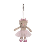 Bukowski Bears Albertina Bag Charm – Soft plush kitty ballerina with a pink tutu, bow, and ballet flats, perfect for keychains or bag accessories. Available at Be Charmed