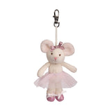 Bukowski Bears Antonia Bag Charm – Soft plush ballerina mouse with pink tutu and bow. A perfect accessory, available at Be Charmed.