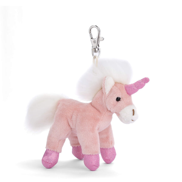 Bukowski Bears Dark Pink Unicorn Bag Charm – Soft plush unicorn with a glittery horn and deep pink body. Magical charm available at Be Charmed.