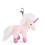 Bukowski Bears Light Pink Unicorn Bag Charm – Soft plush unicorn with a shimmering pink horn and fluffy white mane, perfect for accessorizing your bag. Available at Be Charmed