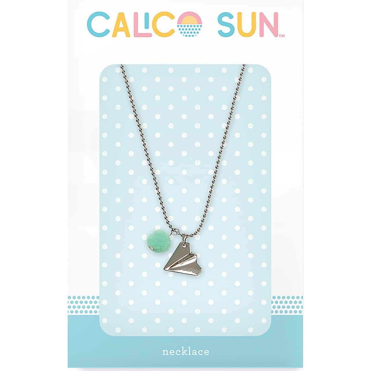 Emma Silver Paper Airplane Necklace by Calico Sun—a fine silver chain with tiny paper airplane charms, whimsical and elegant, available at Be Charmed.