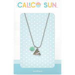 Emma Silver Paper Airplane Necklace by Calico Sun—a fine silver chain with tiny paper airplane charms, whimsical and elegant, available at Be Charmed.