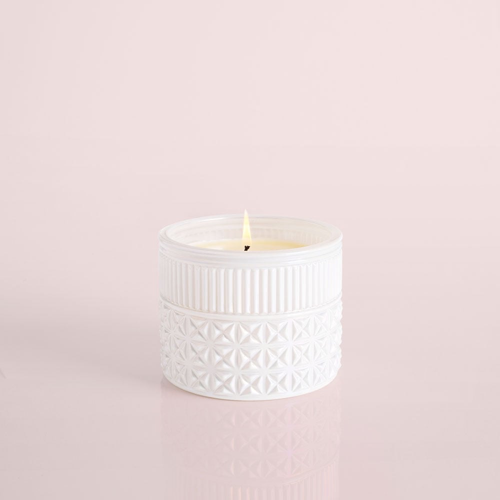 Volcano Gilded Faceted Jar 11oz – elegant glass candle filled with Capri Blue’s signature tropical citrus scent, perfect for home or gifting, available at Be Charmed