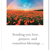 Cardthartic - Rainbow Over Poppy Field Sending You Love Card