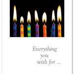 Birthday Card – glowing birthday candles against a dark background with heartfelt message for meaningful celebration, available at Be Charmed