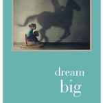 Birthday Card – nostalgic illustration of young girl on a rocking horse with a warm birthday message honoring childhood joy, available at Be Charmed