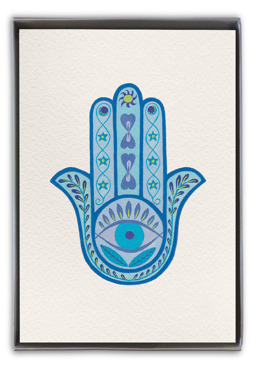 Hamsa Boxed Notes by Cardthartic featuring elegant note cards with symbolic Hamsa design for meaningful messages; available at Be Charmed