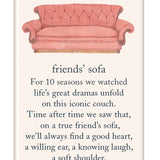 Magnet Friends' Sofa by Cardthartic – detailed 3D foam fridge magnet of the iconic Friends couch, available at Be Charmed for fans and collectors.