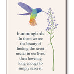 Be Charmed hummingbird magnet – vibrant natural metal design with intricate wings, ideal for fridge or magnetic board, available at Be Charmed.