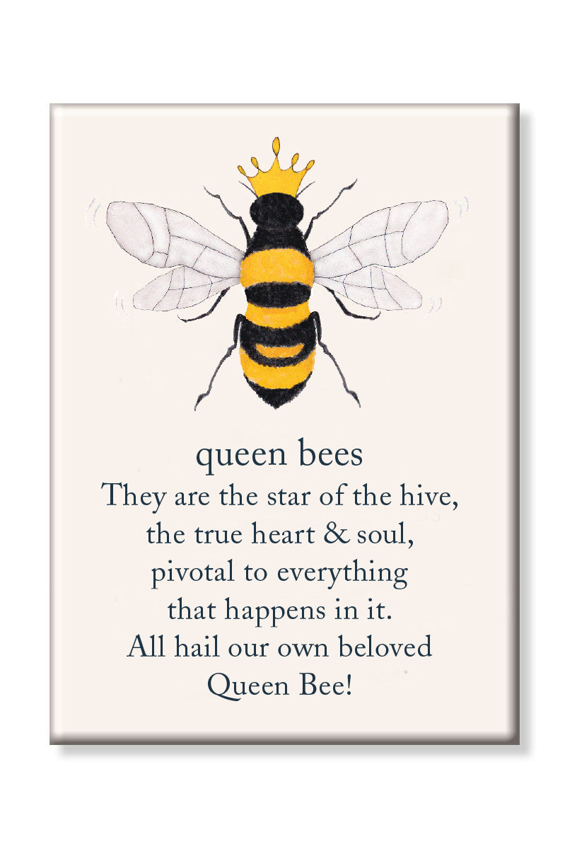 Magnet Queen Bees by Cardthartic – colorful 3D foam fridge magnet featuring queen bees design, available at Be Charmed for bee fans and collectors