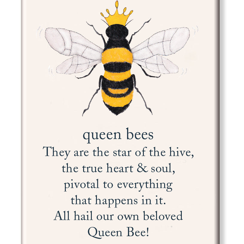 Magnet Queen Bees by Cardthartic – colorful 3D foam fridge magnet featuring queen bees design, available at Be Charmed for bee fans and collectors