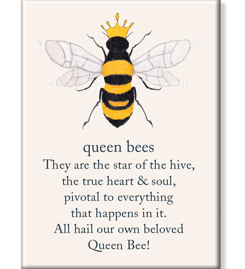 Magnet Queen Bees by Cardthartic – colorful 3D foam fridge magnet featuring queen bees design, available at Be Charmed for bee fans and collectors