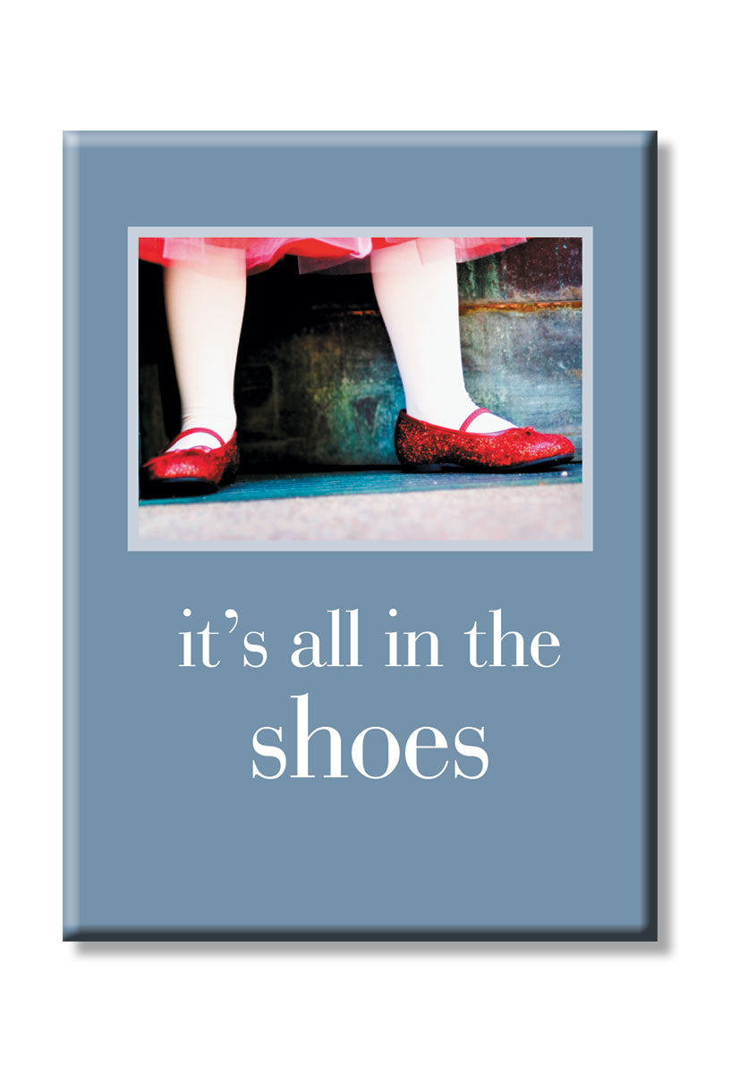 Magnet Ruby Slippers by Cardthartic featuring whimsical design inspired by the iconic red slippers; available at Be Charmed