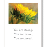 Magnet – uplifting sunflower reaching skyward with an inspiring message of hope and resilience, perfect for daily motivation, available at Be Charmed