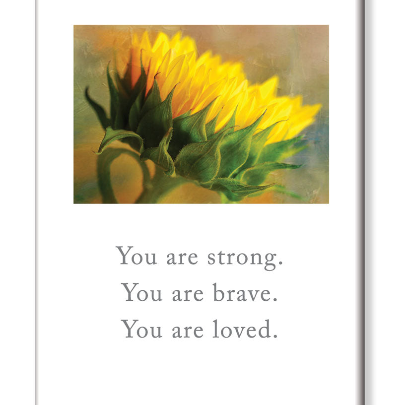 Magnet – uplifting sunflower reaching skyward with an inspiring message of hope and resilience, perfect for daily motivation, available at Be Charmed