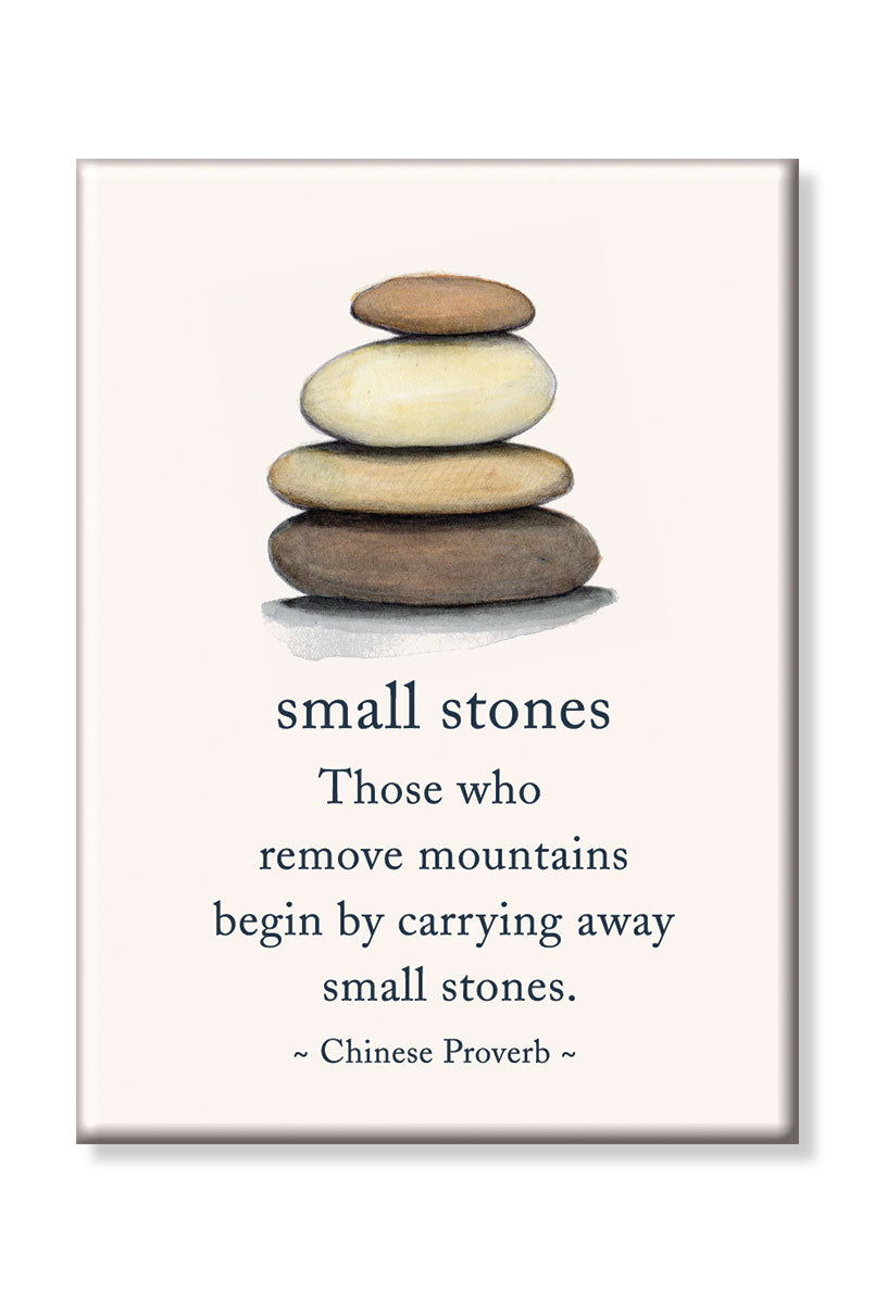 Polished natural gemstone fridge magnet featuring small, smooth stones in assorted colors—adds charm and style to any space. Available at Be Charmed.