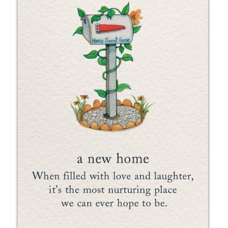 New Home Card – heartfelt greeting card featuring warm artwork and a thoughtful message celebrating a new beginning, available at Be Charmed