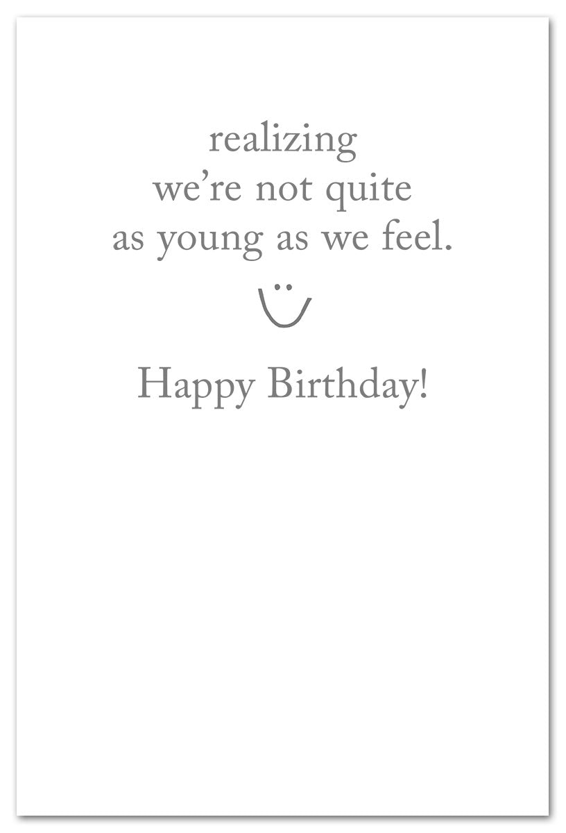 Inside of Birthday Card – humorous card with wide-eyed scared squirrel artwork and a playful birthday message, great for a fun celebration, available at Be Charmed