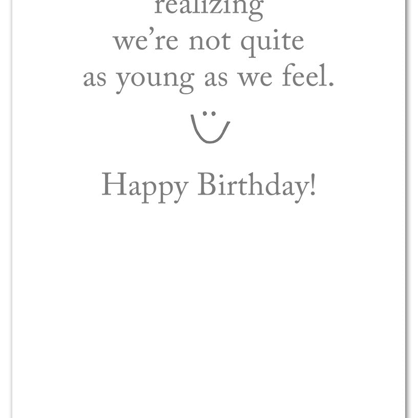 Inside of Birthday Card – humorous card with wide-eyed scared squirrel artwork and a playful birthday message, great for a fun celebration, available at Be Charmed