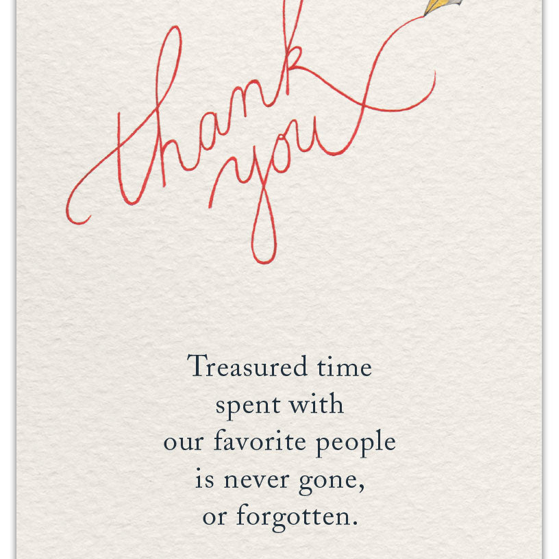 Thank You Card – elegant cursive typography with a simple and sincere message of gratitude, perfect for any occasion, available at Be Charmed