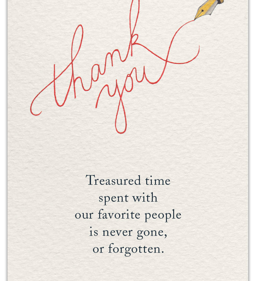 Thank You Card – elegant cursive typography with a simple and sincere message of gratitude, perfect for any occasion, available at Be Charmed