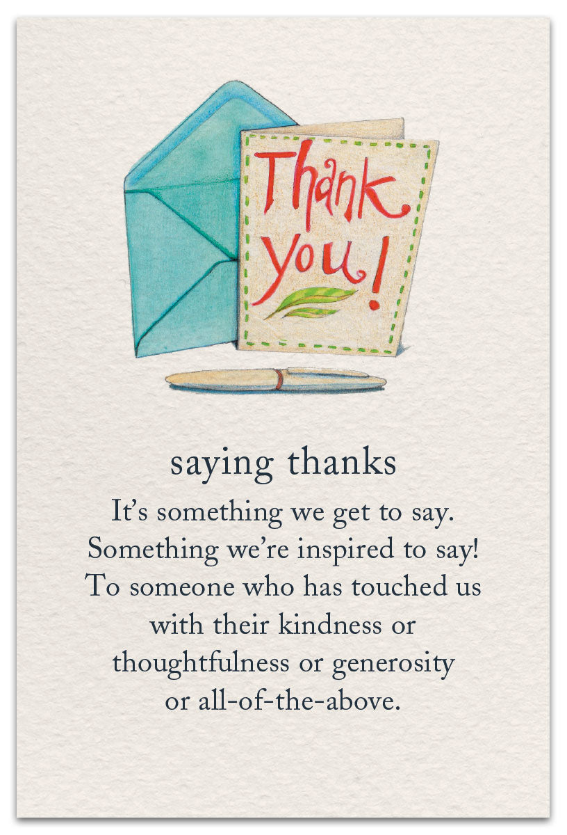 Thank You Card Saying Thanks by Cardthartic featuring a simple, heartfelt message and elegant design; available at Be Charmed