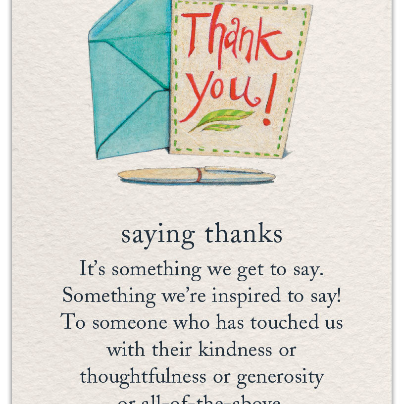 Thank You Card Saying Thanks by Cardthartic featuring a simple, heartfelt message and elegant design; available at Be Charmed