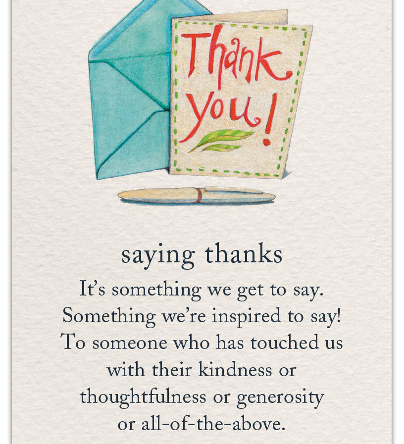 Thank You Card Saying Thanks by Cardthartic featuring a simple, heartfelt message and elegant design; available at Be Charmed