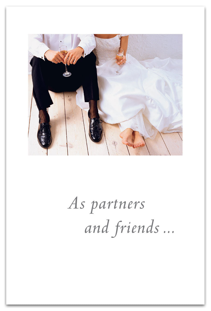 Wedding Card Bride and Groom by Cardthartic featuring elegant wedding design with bride and groom illustration; available at Be Charmed